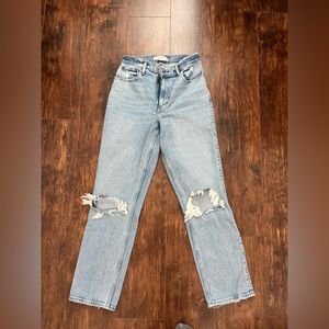 Abercrombie Curve love 90’s straight ultra high rise jeans